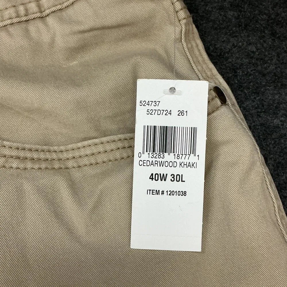 G.H. Bass For Hard Service Groundwork Mens Stretch 5-Pocket Pants 40x30 Tan NWT